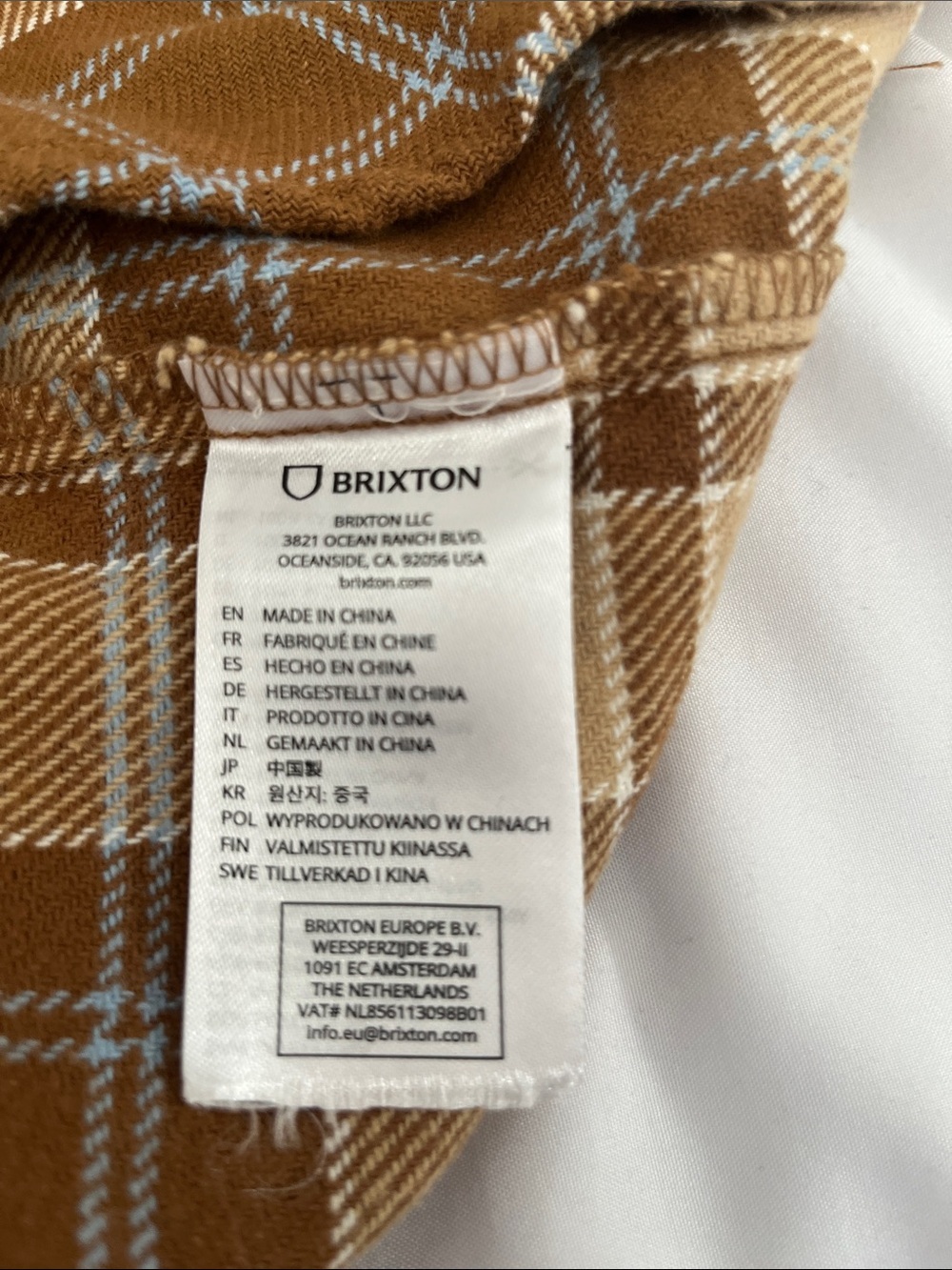 Brixton Brown, Cream & Tan Plaid Button-Down Shirt - Picture 8 of 14